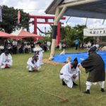 与論中２年生「与論十五夜踊り」講話 写真