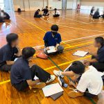 与論中学校２年生「ゆんぬ学」授業 写真