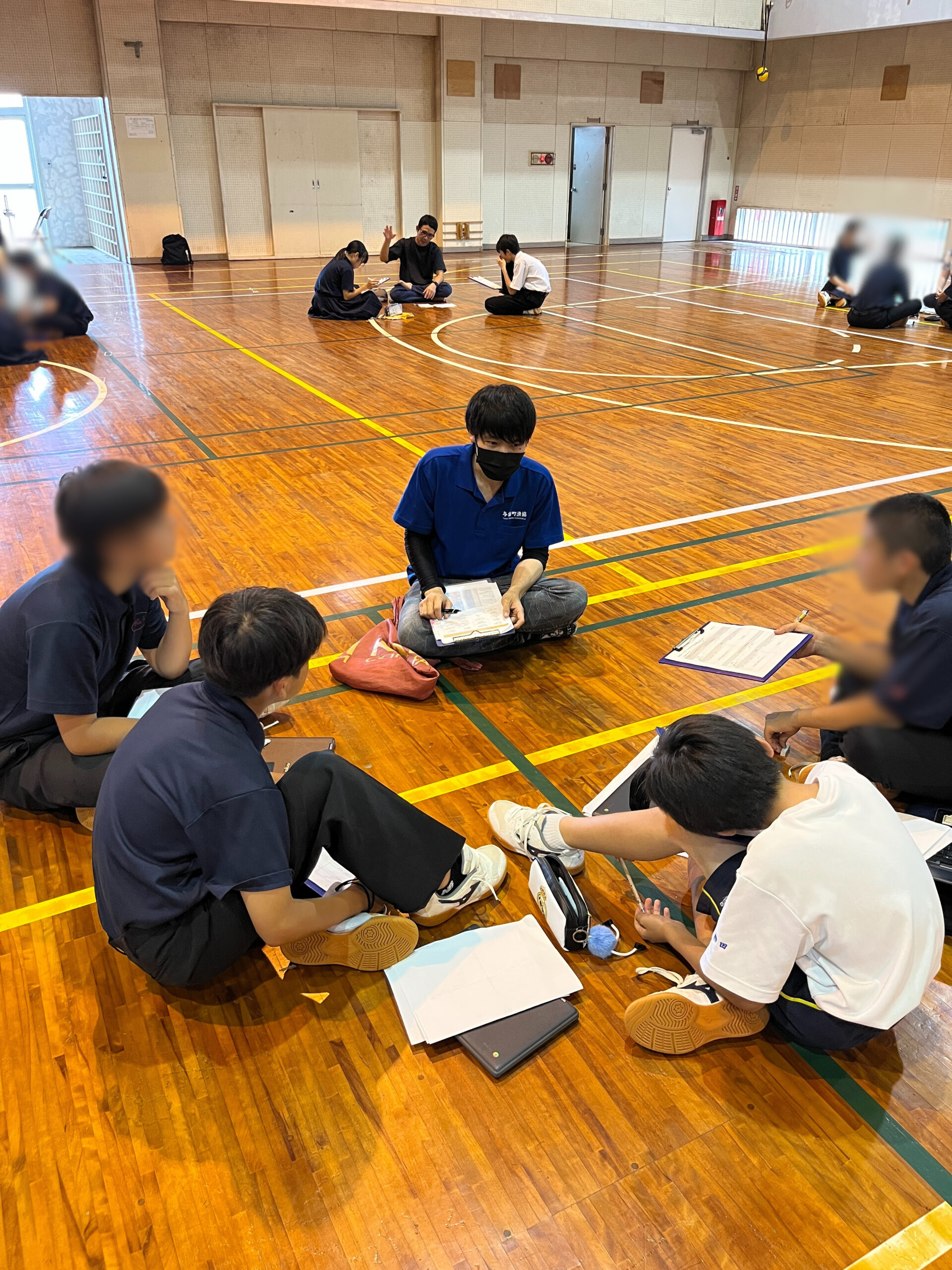 与論中学校２年生「ゆんぬ学」授業 写真