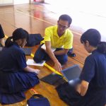 与論中学校２年生「ゆんぬ学」授業 写真
