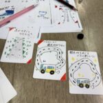 与論中学校１年生ゆんぬ学「課題解決カードゲーム」・制作編 写真